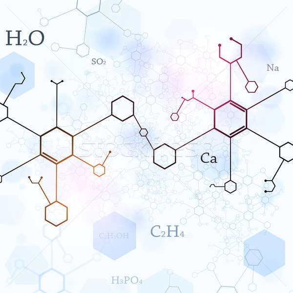 Jasne niebieski chemia streszczenie nauki elementy Zdjęcia stock © alexaldo