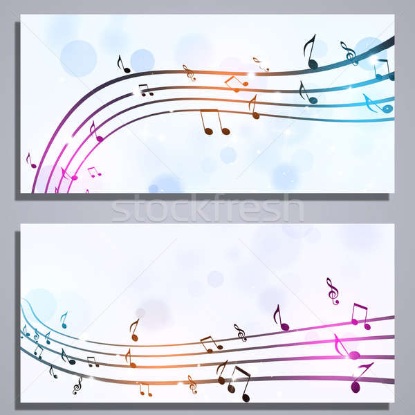Music Notes Banners Stock photo © alexaldo
