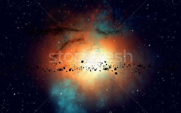 Diep ruimte nevelvlek denkbeeldig sterren abstract Stockfoto © alexaldo