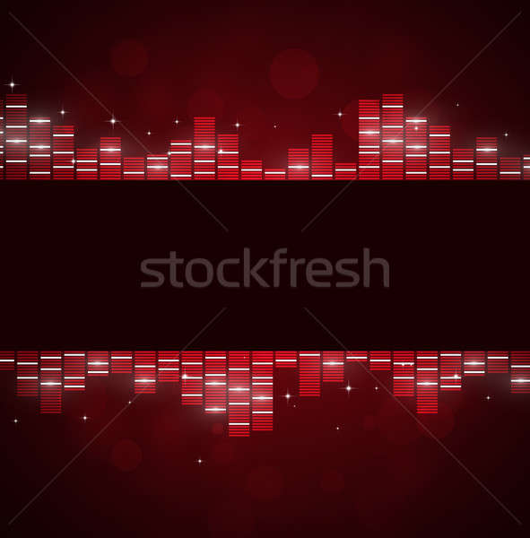 Roşu muzică abstract egalizator stele fundal Imagine de stoc © alexaldo