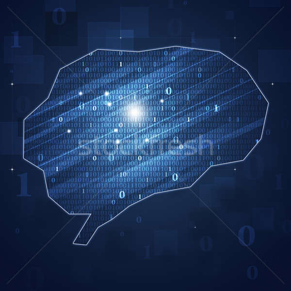 Binary Code Brain Concept Background Stock photo © alexaldo