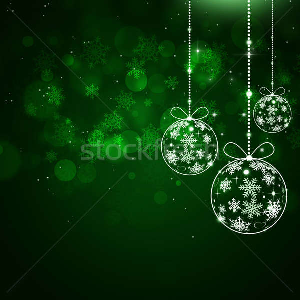 Рождества зеленый аннотация праздник украшение Сток-фото © alexaldo