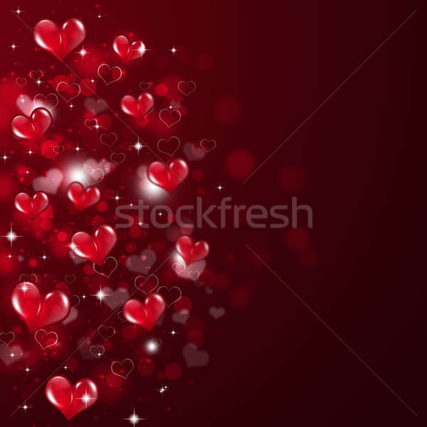 Abstrakten Valentinsdag rot Urlaub Herzen verschwommen Stock foto © alexaldo