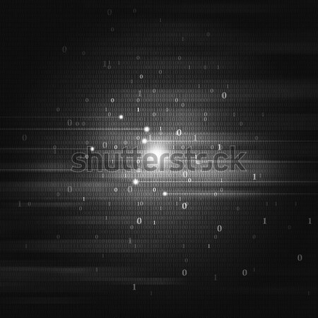 Bináris kód sötét absztrakt digitális feketefehér üzlet Stock fotó © alexaldo
