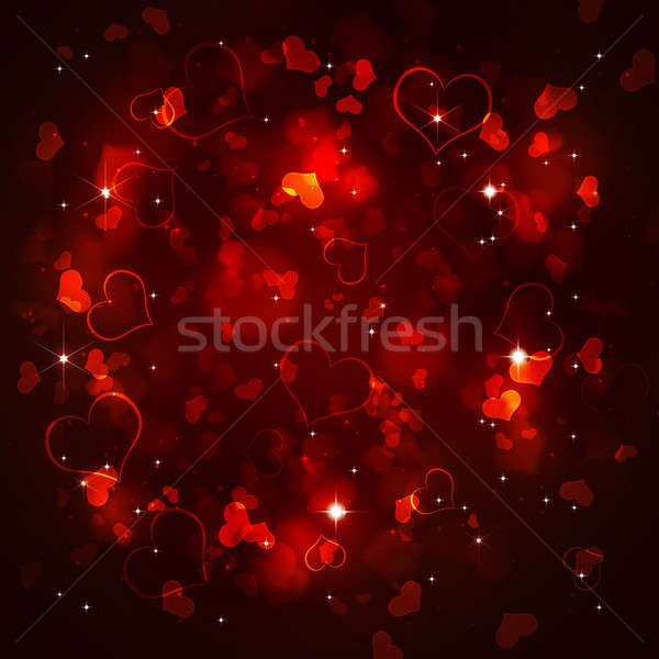 Oscuro saludo San Valentín corazones Foto stock © alexaldo