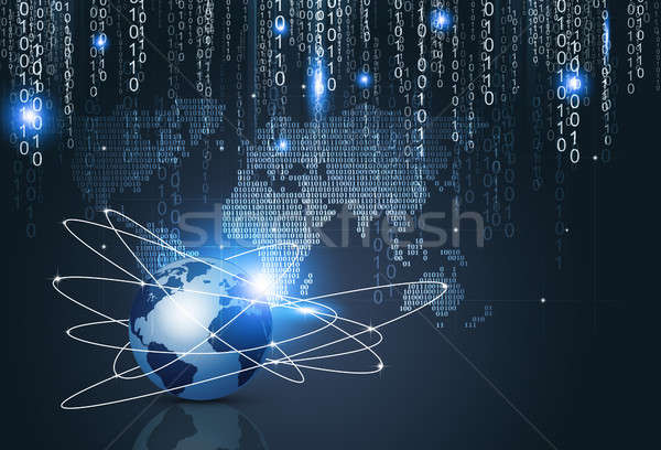 Código binario resumen tecnología comunicación negocios ordenador Foto stock © alexaldo