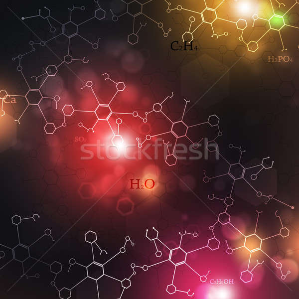 Abstrakten dunkel Wissenschaft Technologie Chemie Elemente Stock foto © alexaldo