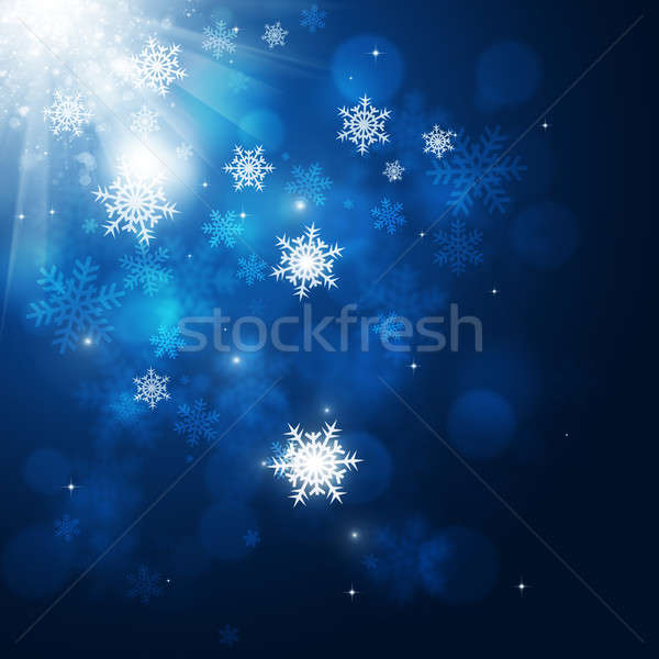 Рождества снега синий карт аннотация Сток-фото © alexaldo