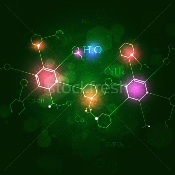 Nauki zielone streszczenie technologii chemia elementy Zdjęcia stock © alexaldo