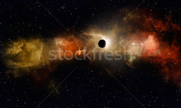 Spaţiu nebuloasa imaginar stea câmp eclipsa Imagine de stoc © alexaldo
