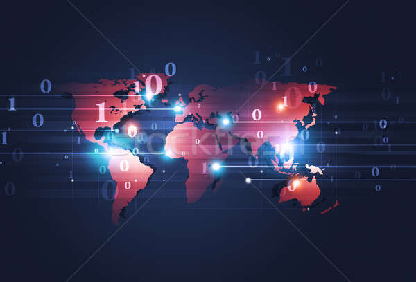 Binary Code Technology Background Stock photo © alexaldo