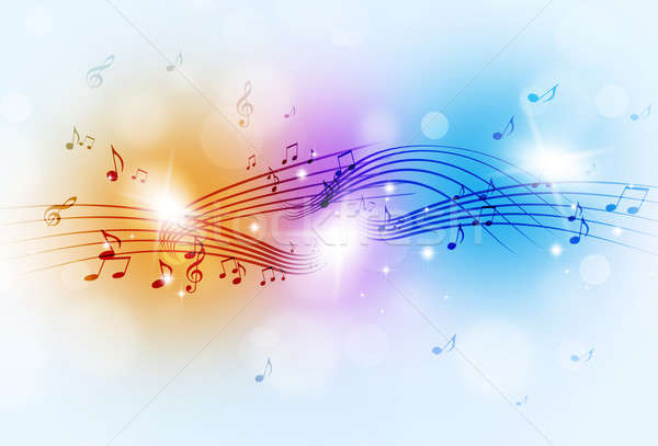 Music Notes Multicolor Background Stock photo © alexaldo