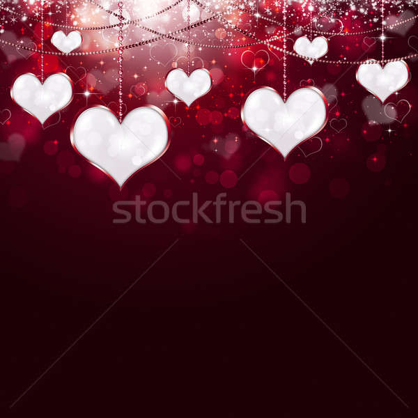 Valentine tatil altın ışıklar sevmek Stok fotoğraf © alexaldo