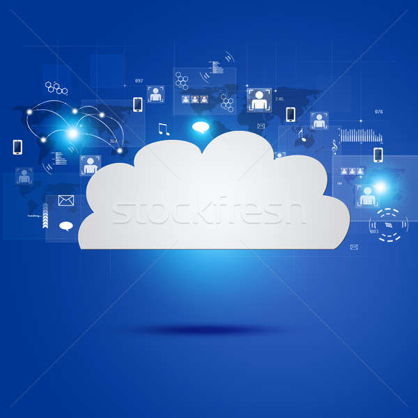 Résumé nuage technologie mondial web [[stock_photo]] © alexaldo