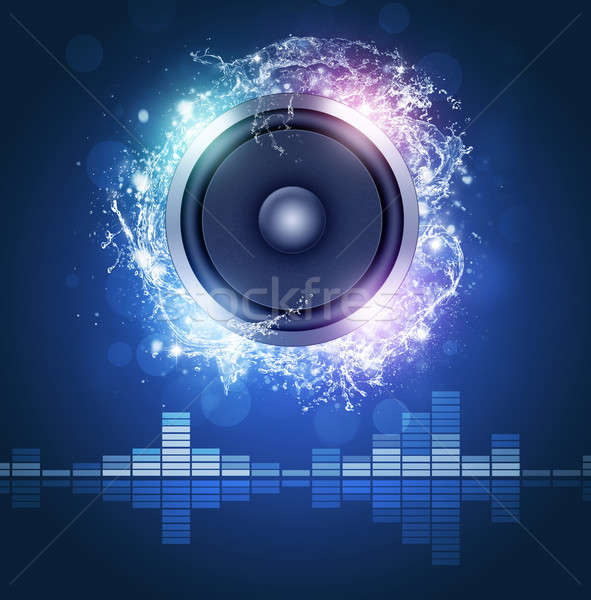 Tare vorbitor muzică poster suna discotecă Imagine de stoc © alexaldo