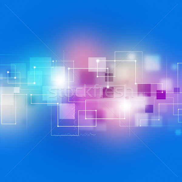 Abstract Connections Multicolor Technology Background Stock photo © alexaldo