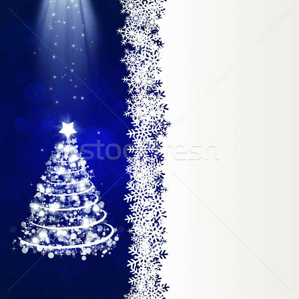 Blau abstrakten Weihnachten Feier groß Stock foto © alexaldo