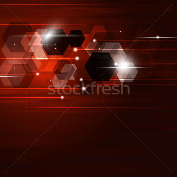 аннотация технологий геометрический темно красный мира Сток-фото © alexaldo