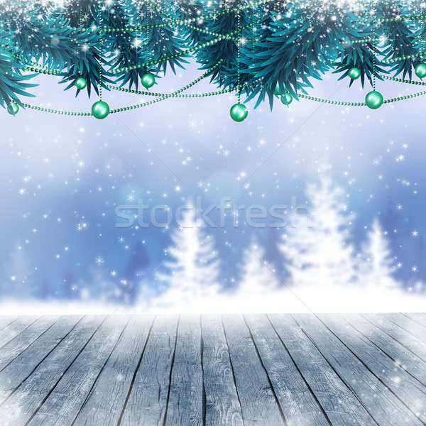 Snow Winter Blue Background Stock photo © alexaldo