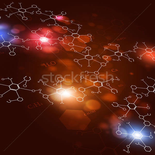 Chemistry Elements Red Background Stock photo © alexaldo