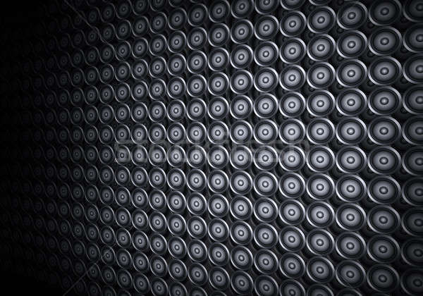 Streszczenie dźwięku głośniki szary muzyki strony Zdjęcia stock © alexaldo