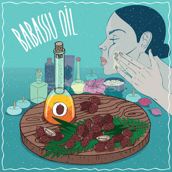 Babassu oil used for skin care Stock photo © alexanderandariadna