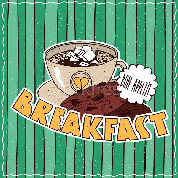 Food poster with Coffee Breakfast Stock photo © alexanderandariadna