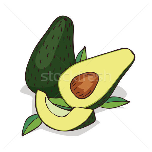 Rijp avocado vruchten witte Stockfoto © alexanderandariadna