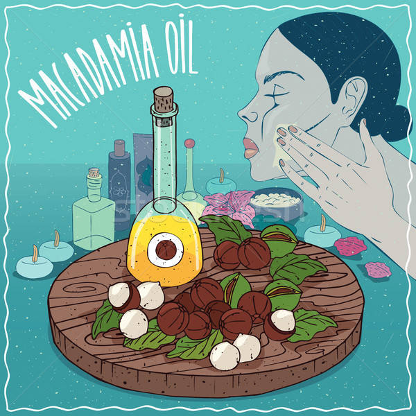 Macadamia oil used for skin care Stock photo © alexanderandariadna