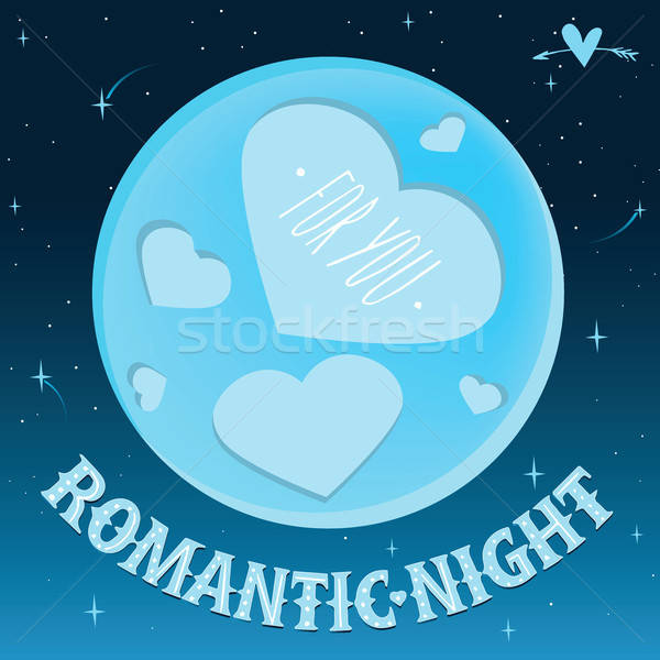 Romantic night under the moon Stock photo © alexanderandariadna