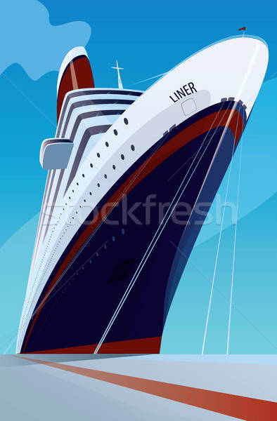 Cruise liner at the pier Stock photo © alexanderandariadna