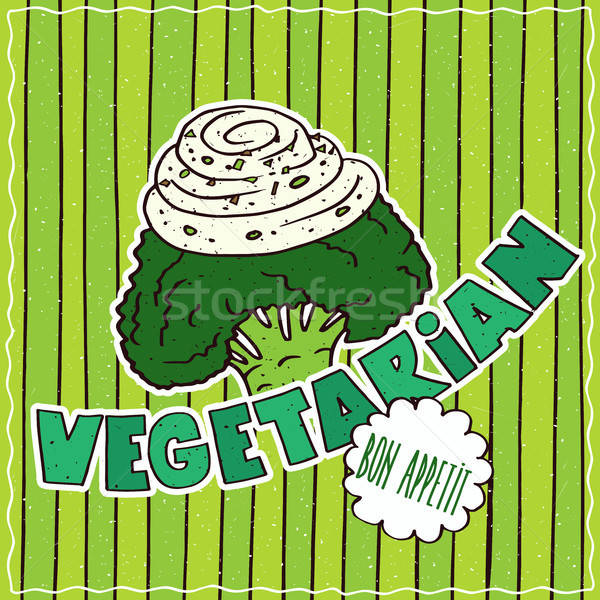 Food poster with Vegetarian Stock photo © alexanderandariadna
