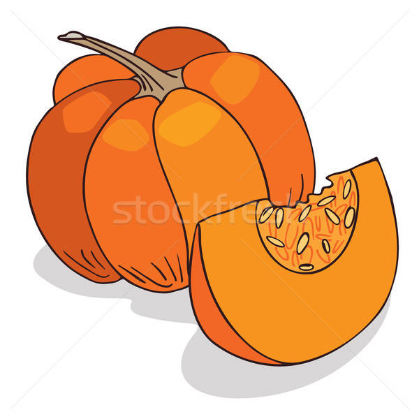Stock photo: Isolate ripe squash or pumpkin