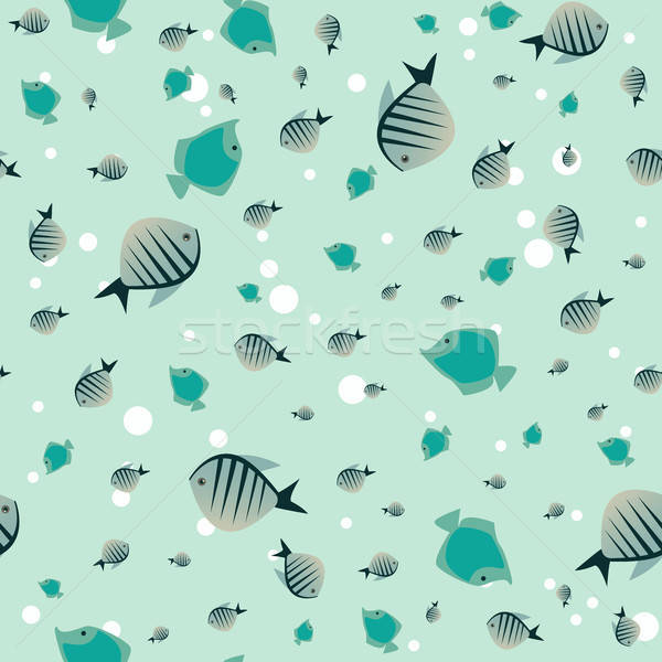 Foto d'archivio: Pattern · cute · piccolo · pesce · verde · colore