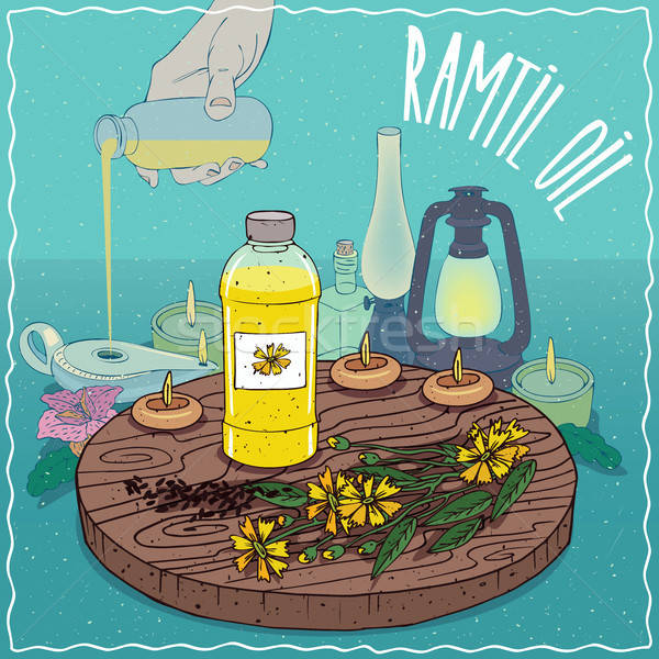 Ramtil oil used as fuel for oil lamp Stock photo © alexanderandariadna