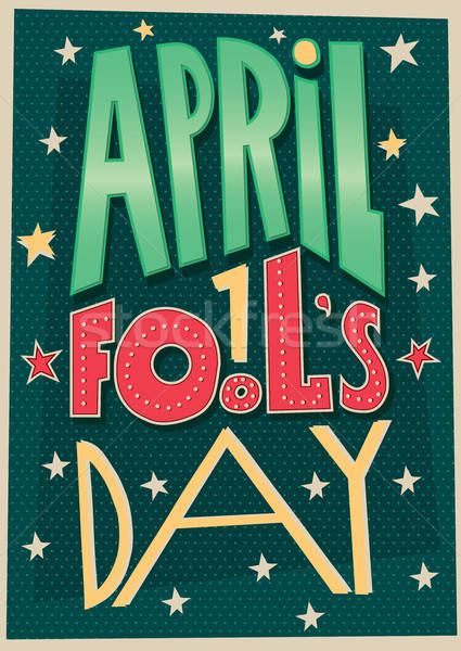 Stock photo: 1 April Fools Day poster