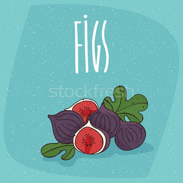 Isolated ripe figs or fig fruits Stock photo © alexanderandariadna