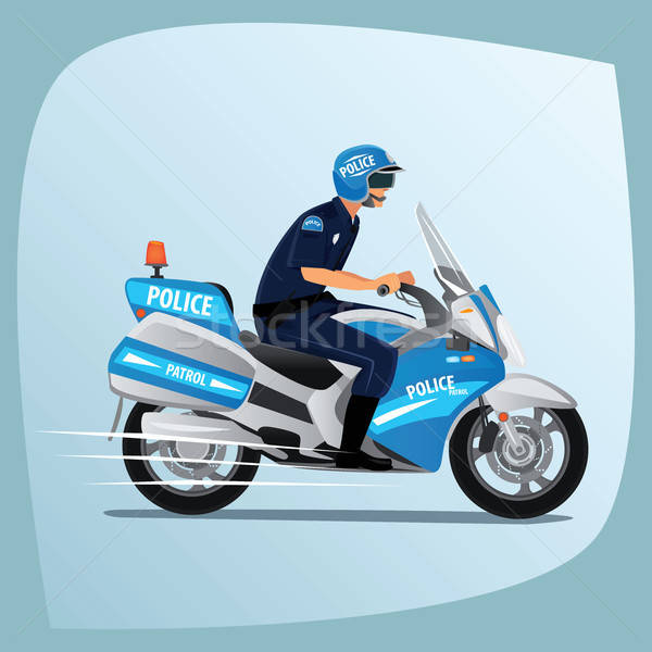 Ofiter de politie calarie motocicletă om poliţie Imagine de stoc © alexanderandariadna