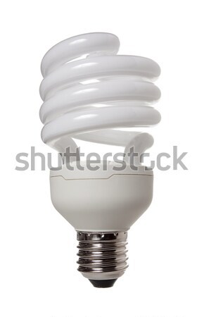 Energie Speichern Lampe isoliert weiß Licht Stock foto © alexandkz