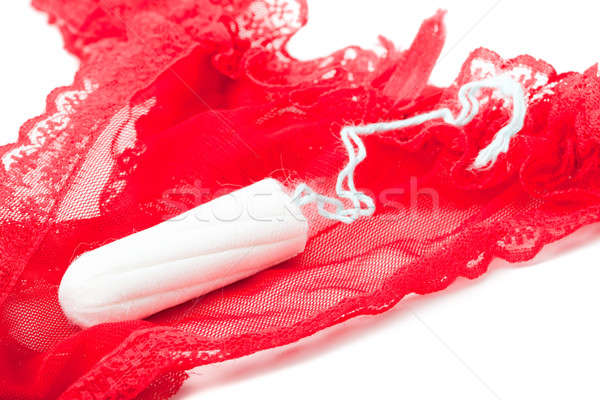 Igiena produs doamnelor feminin roşu chilotei Imagine de stoc © alexandkz