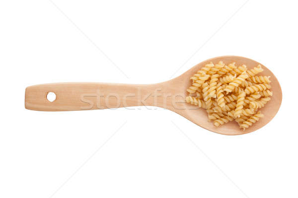 Stockfoto: Ruw · pasta · geïsoleerd · witte · voedsel