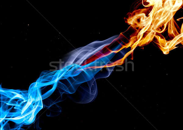 Azul vermelho fogo abstrato fundo energia Foto stock © alexandkz