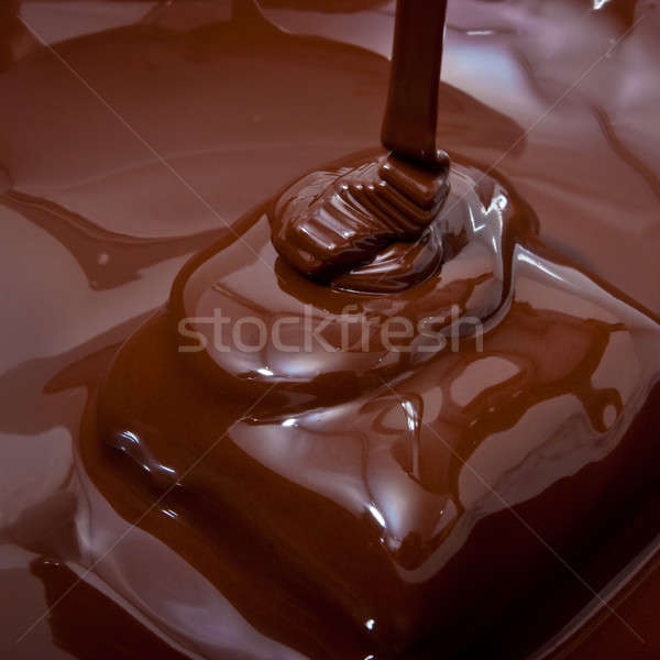 Schokolade geschmolzen Textur candy Wellen Essen Stock foto © alexandkz