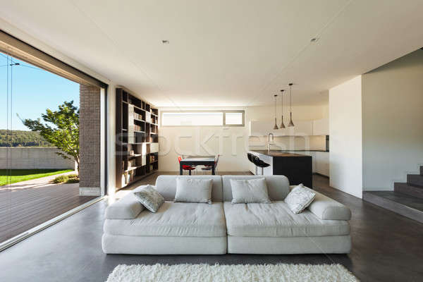 Foto stock: Casa · interior · sala · de · estar · arquitetura · moderno · projeto · interior