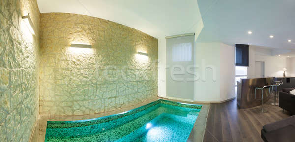 Interior sala de estar banho arquitetura grande sótão Foto stock © alexandre_zveiger