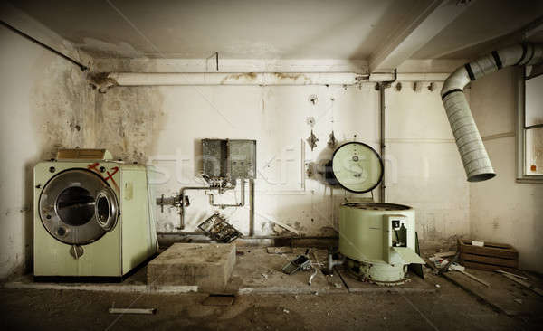 Opuszczony domu architektury budynku starych pranie Zdjęcia stock © alexandre_zveiger