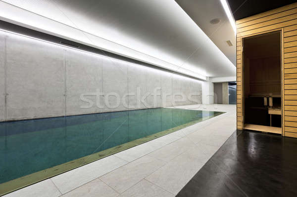 Modernen Haus Schwimmbad Innenraum konkrete Stock foto © alexandre_zveiger