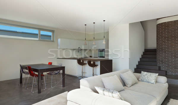 House interior, living room with kitchen Stock photo © alexandre_zveiger