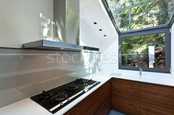 Nuovo interior design appartamento moderno vuota cucina Foto d'archivio © alexandre_zveiger