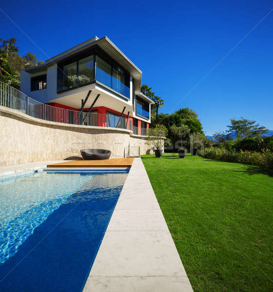 Nuevos arquitectura hermosa moderna casa aire libre Foto stock © alexandre_zveiger